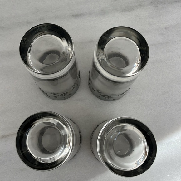 Vintage Mid Century Modern Dorothy Thorpe 
Silver Starburst Highball Glasses 4 - Picture 5 of 7